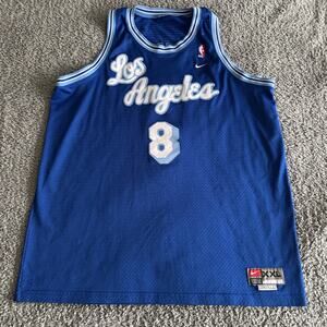 Kobe Bryant Vintage NBA 2004 Los Angeles Lakers Nike Jersey 2XL Blue Swingman